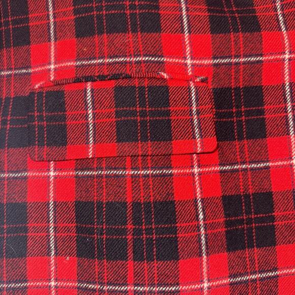 Vintage 60s Pendleton Blazer Womens 18 Virgin Wool Tartan Plaid Two Button - Picture 5 of 10